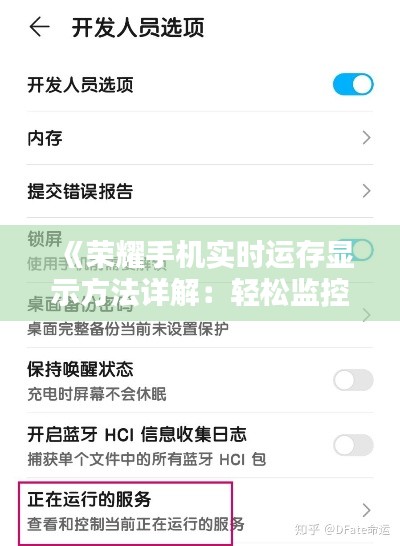 《荣耀手机实时运存显示方法详解：轻松监控内存使用》