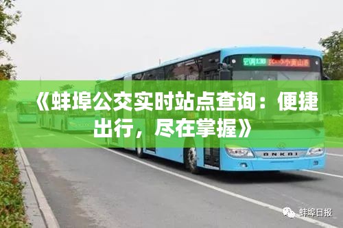 《蚌埠公交实时站点查询：便捷出行，尽在掌握》