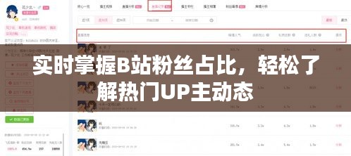 实时掌握B站粉丝占比，轻松了解热门UP主动态