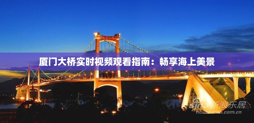 厦门大桥实时视频观看指南：畅享海上美景