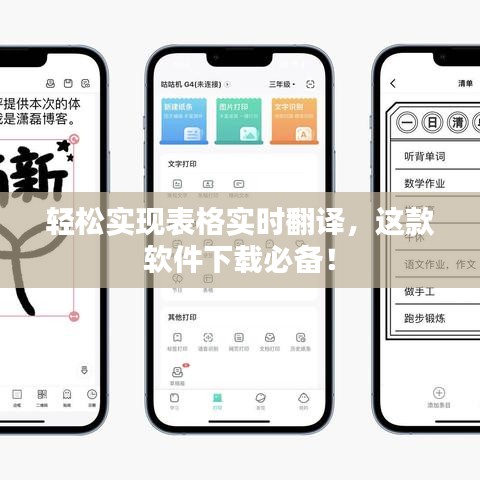 轻松实现表格实时翻译，这款软件下载必备！