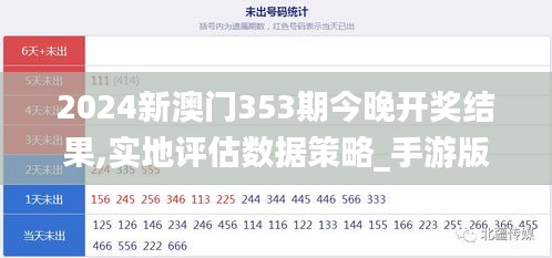 2024新澳门353期今晚开奖结果,实地评估数据策略_手游版19.779
