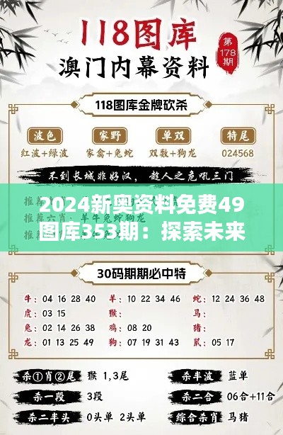 2024新奥资料免费49图库353期：探索未来的创新图集