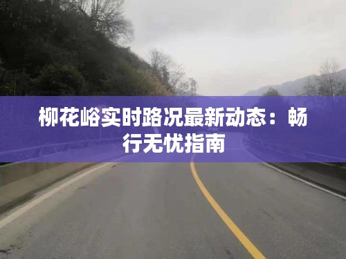 柳花峪实时路况最新动态：畅行无忧指南