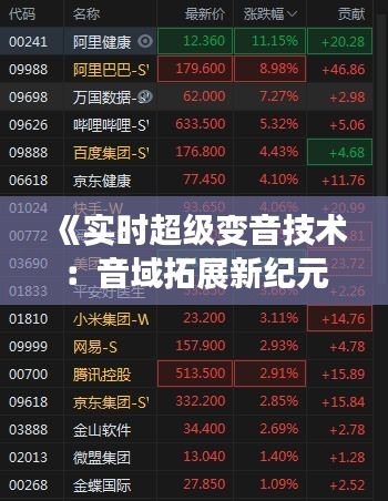 《实时超级变音技术：音域拓展新纪元》