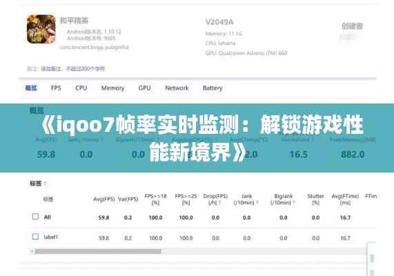 《iqoo7帧率实时监测：解锁游戏性能新境界》