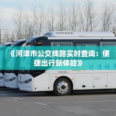 《河津市公交线路实时查询：便捷出行新体验》
