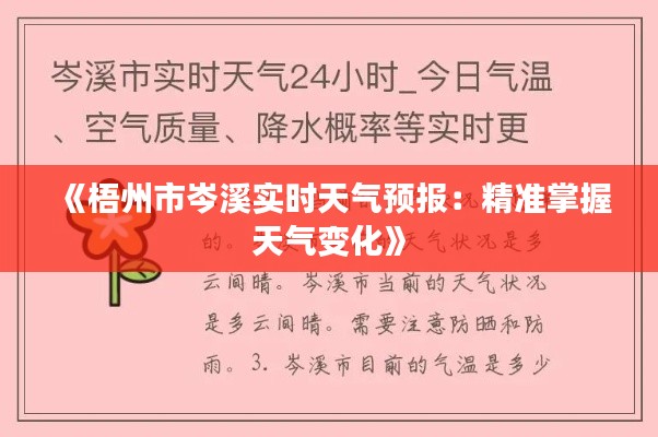 《梧州市岑溪实时天气预报：精准掌握天气变化》