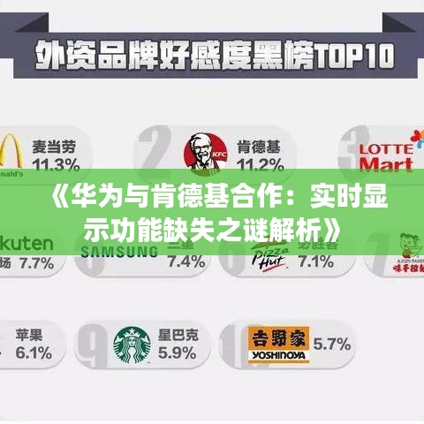 《华为与肯德基合作：实时显示功能缺失之谜解析》