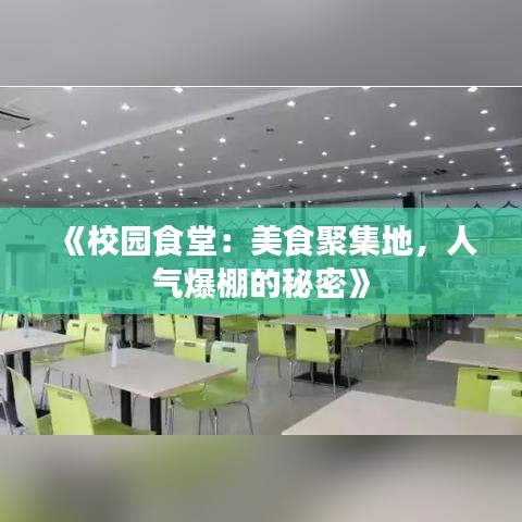 《校园食堂：美食聚集地，人气爆棚的秘密》