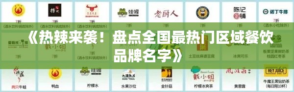 《热辣来袭！盘点全国最热门区域餐饮品牌名字》