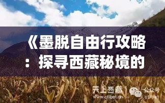 《墨脱自由行攻略：探寻西藏秘境的极致之旅》