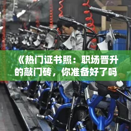 《热门证书照：职场晋升的敲门砖，你准备好了吗？》