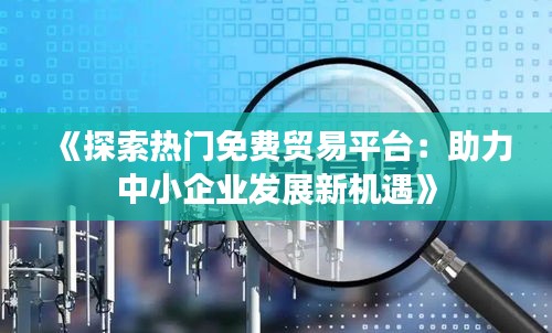 《探索热门免费贸易平台：助力中小企业发展新机遇》