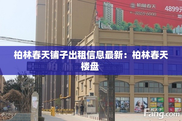 柏林春天铺子出租信息最新：柏林春天楼盘 