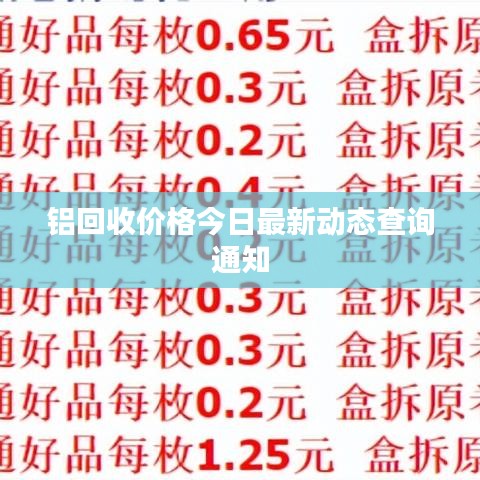 铝回收价格今日最新动态查询通知