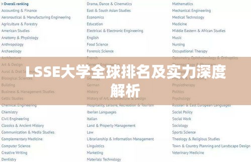 LSSE大学全球排名及实力深度解析