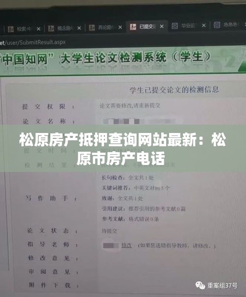 松原房产抵押查询网站最新：松原市房产电话 