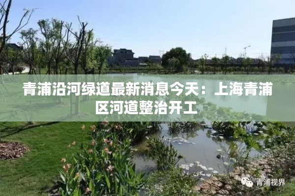 青浦沿河绿道最新消息今天：上海青浦区河道整治开工 