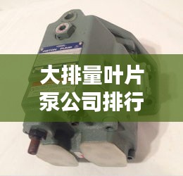 大排量叶片泵公司排行榜TOP，行业领先企业一览