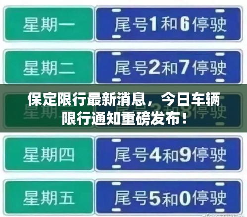 保定限行最新消息，今日车辆限行通知重磅发布！