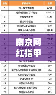南京网红指甲店排名大揭秘，最新榜单出炉！
