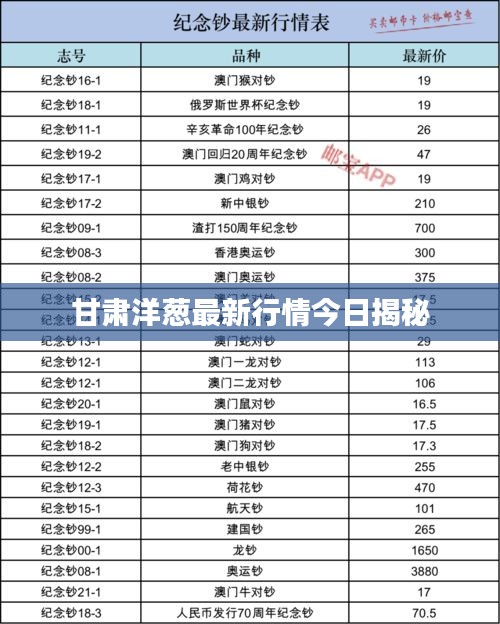 甘肃洋葱最新行情今日揭秘