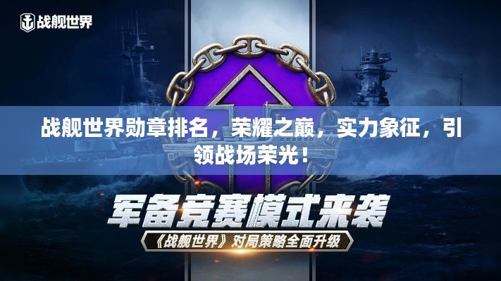 战舰世界勋章排名，荣耀之巅，实力象征，引领战场荣光！