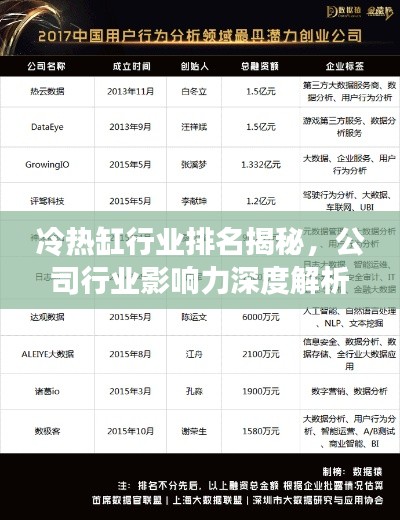 冷热缸行业排名揭秘，公司行业影响力深度解析