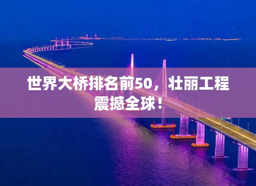 世界大桥排名前50，壮丽工程震撼全球！