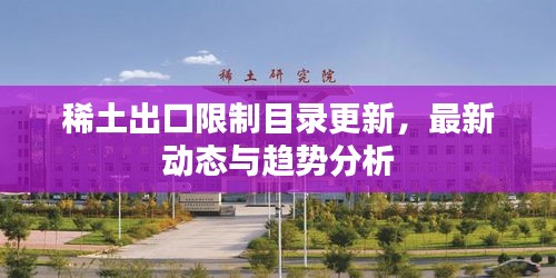 稀土出口限制目录更新，最新动态与趋势分析