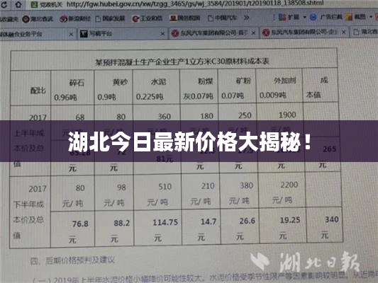湖北今日最新价格大揭秘！