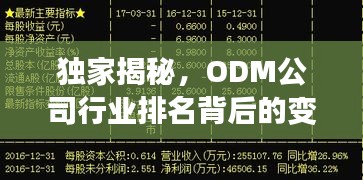 独家揭秘，ODM公司行业排名背后的变迁与趋势引领者