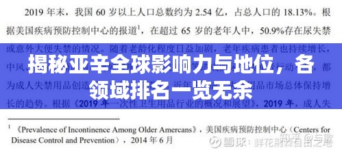 揭秘亚辛全球影响力与地位，各领域排名一览无余