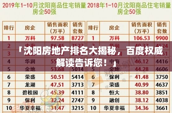 「沈阳房地产排名大揭秘，百度权威解读告诉您！」