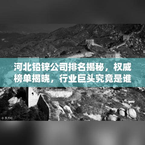 河北铅锌公司排名揭秘，权威榜单揭晓，行业巨头究竟是谁？