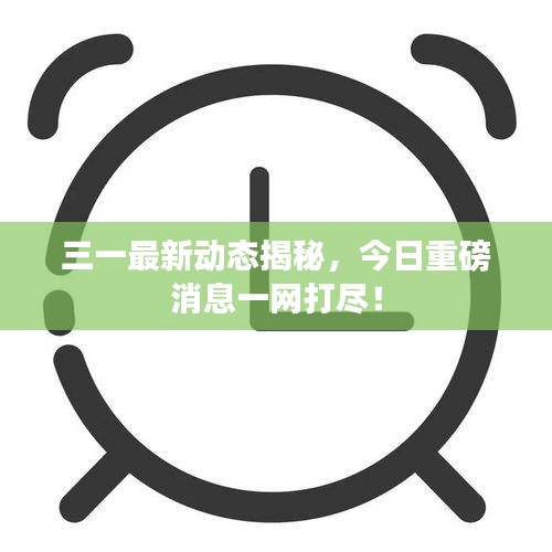 三一最新动态揭秘，今日重磅消息一网打尽！