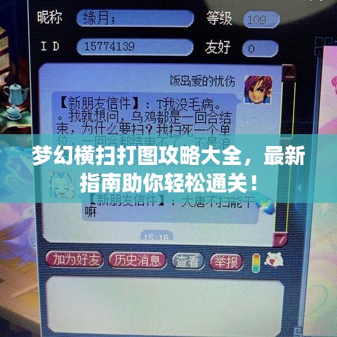 梦幻横扫打图攻略大全，最新指南助你轻松通关！