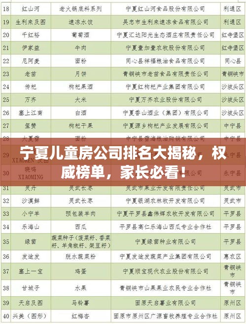 宁夏儿童房公司排名大揭秘，权威榜单，家长必看！