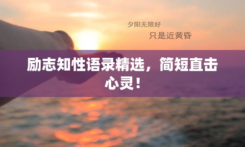 励志知性语录精选，简短直击心灵！