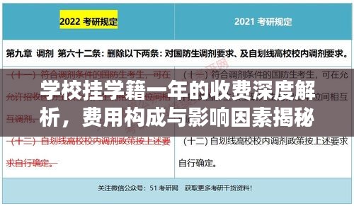 学校挂学籍一年的收费深度解析，费用构成与影响因素揭秘