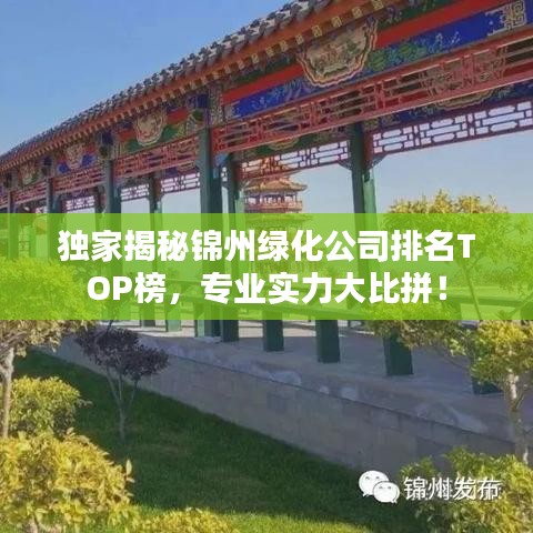 独家揭秘锦州绿化公司排名TOP榜，专业实力大比拼！