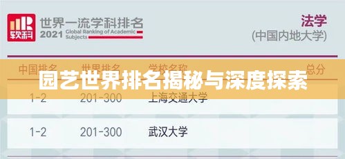 园艺世界排名揭秘与深度探索