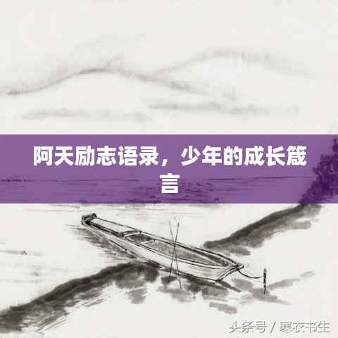 阿天励志语录，少年的成长箴言
