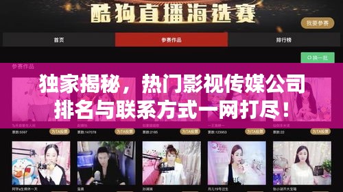 独家揭秘，热门影视传媒公司排名与联系方式一网打尽！