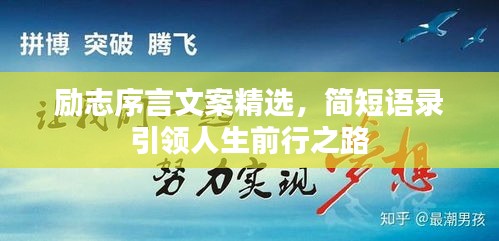 励志序言文案精选，简短语录引领人生前行之路