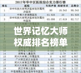 世界记忆大师权威排名榜单，探寻记忆之巅的官网揭秘