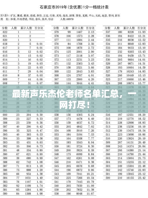 最新声乐杰伦老师名单汇总，一网打尽！