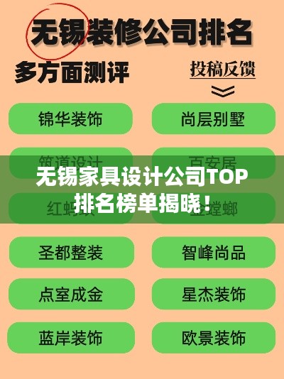 无锡家具设计公司TOP排名榜单揭晓！