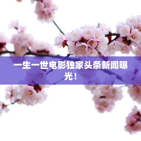 一生一世电影独家头条新闻曝光！